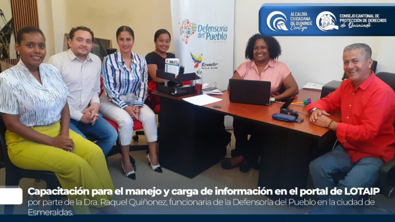 El Consejo Cantonal de Protección de Derechos de Quinindé continúa fortaleciendo sus capacidades institucionales.